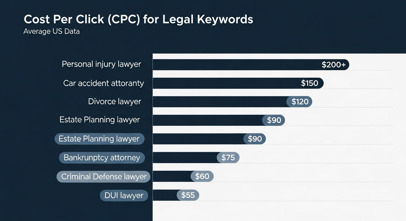 Cost per click for legal keywords